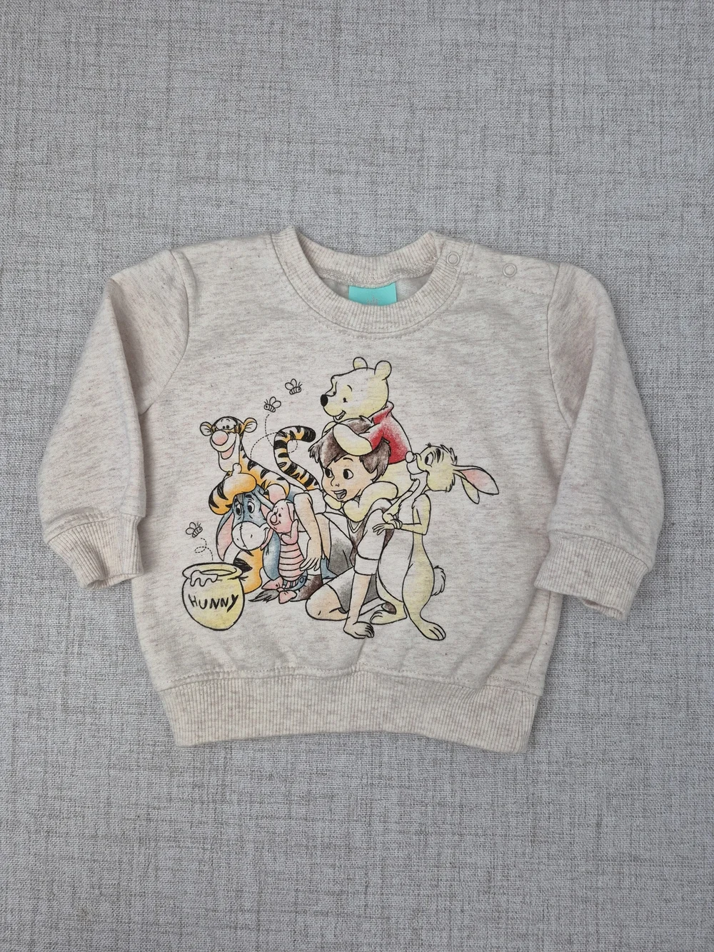 Disney Baby Winnie the Pooh & Friends Neutral Cream Brown Jogger Set 3-6M Outfit